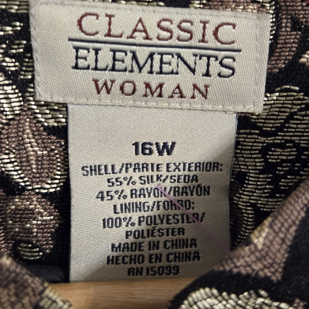 Classic Elements Brocade Jacket In Black And Brow… - image 7